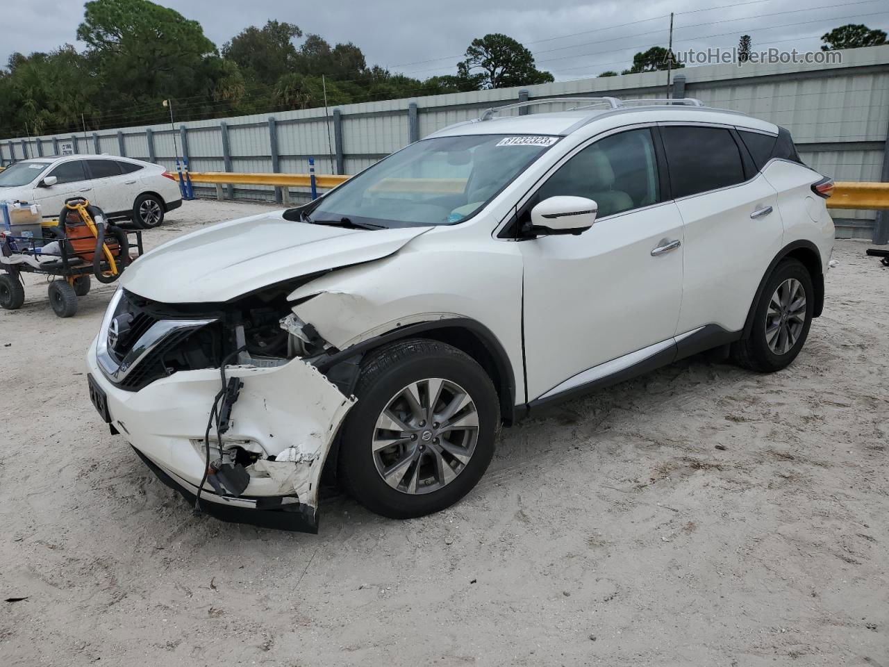 2018 Nissan Murano S White vin: 5N1AZ2MH2JN171998