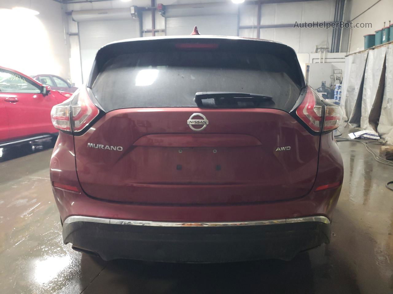 2018 Nissan Murano S Red vin: 5N1AZ2MH2JN201484