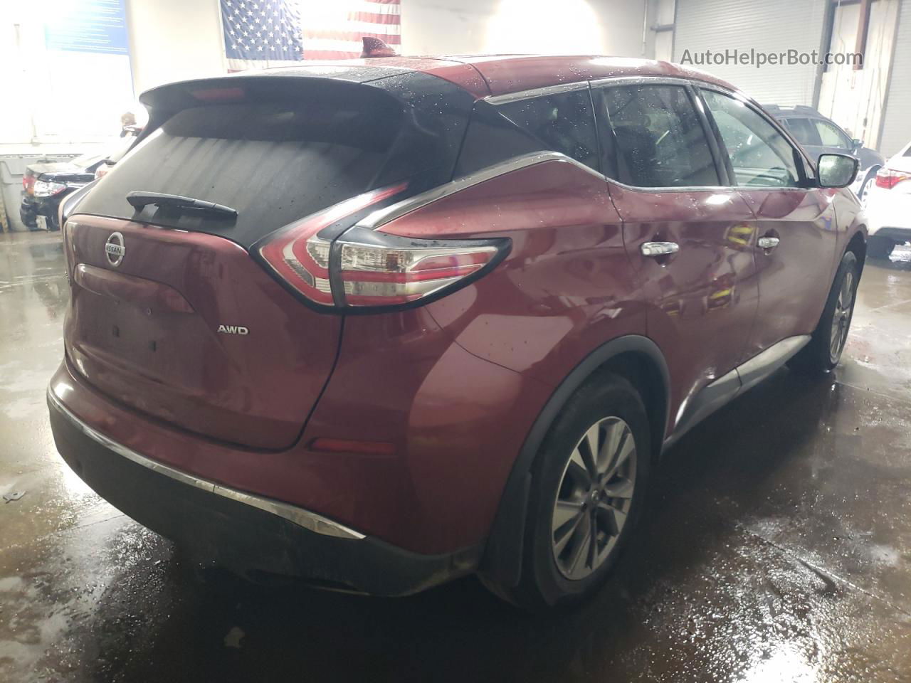 2018 Nissan Murano S Red vin: 5N1AZ2MH2JN201484