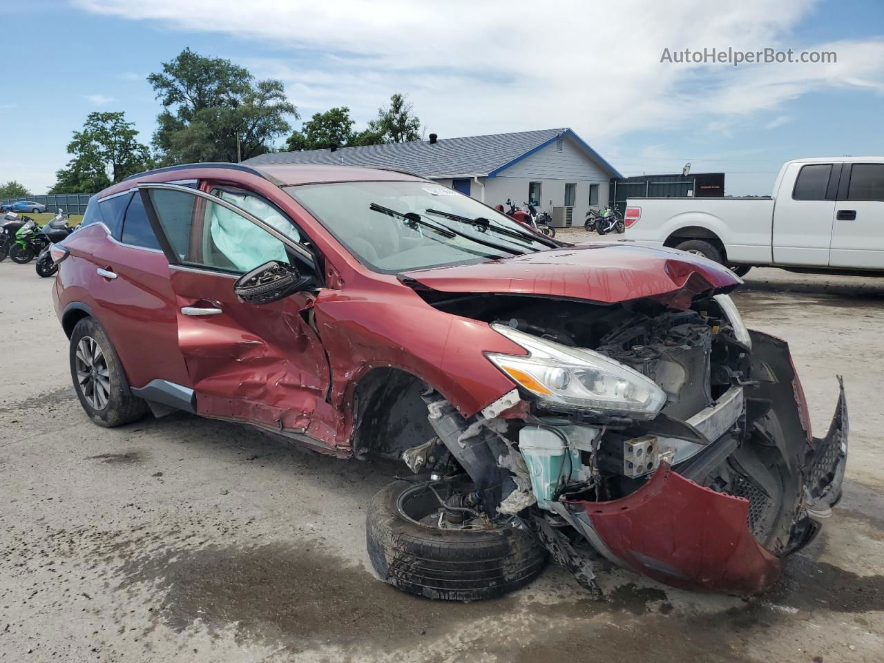 2017 Nissan Murano S Red vin: 5N1AZ2MH3HN134324