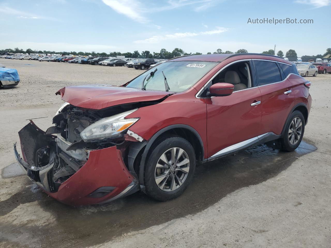 2017 Nissan Murano S Red vin: 5N1AZ2MH3HN134324