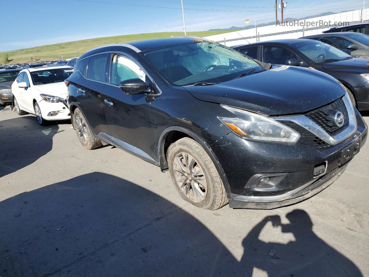 2018 Nissan Murano S Черный vin: 5N1AZ2MH3JN107582