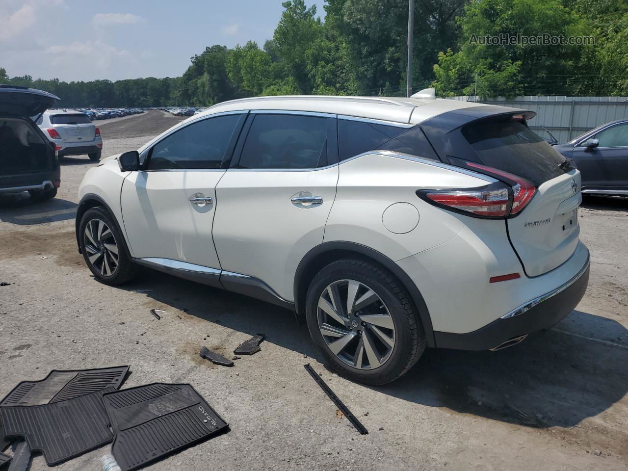 2018 Nissan Murano S White vin: 5N1AZ2MH3JN129579