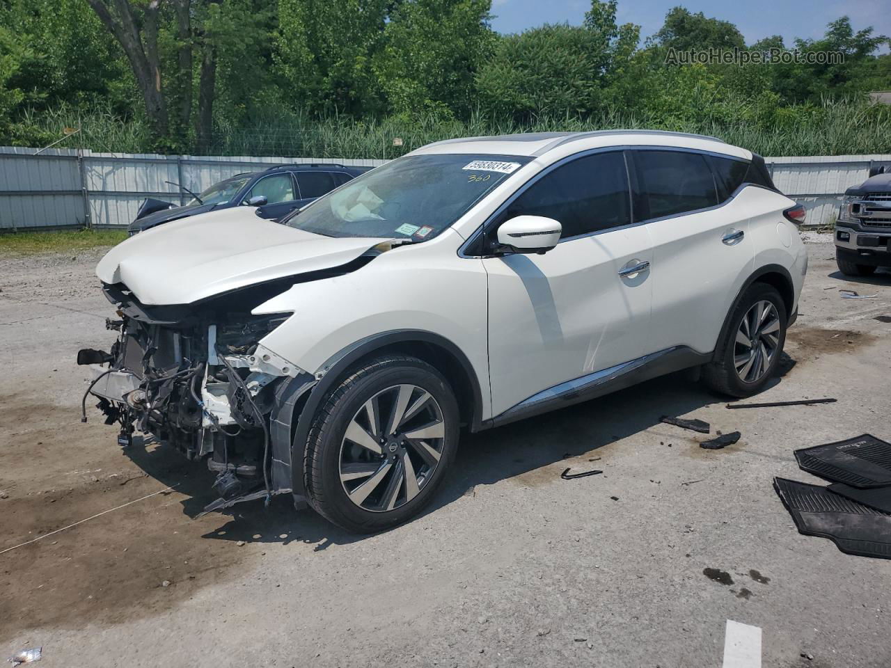 2018 Nissan Murano S White vin: 5N1AZ2MH3JN129579