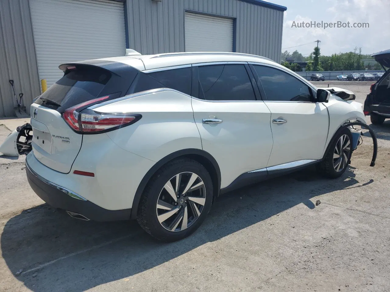 2018 Nissan Murano S White vin: 5N1AZ2MH3JN129579