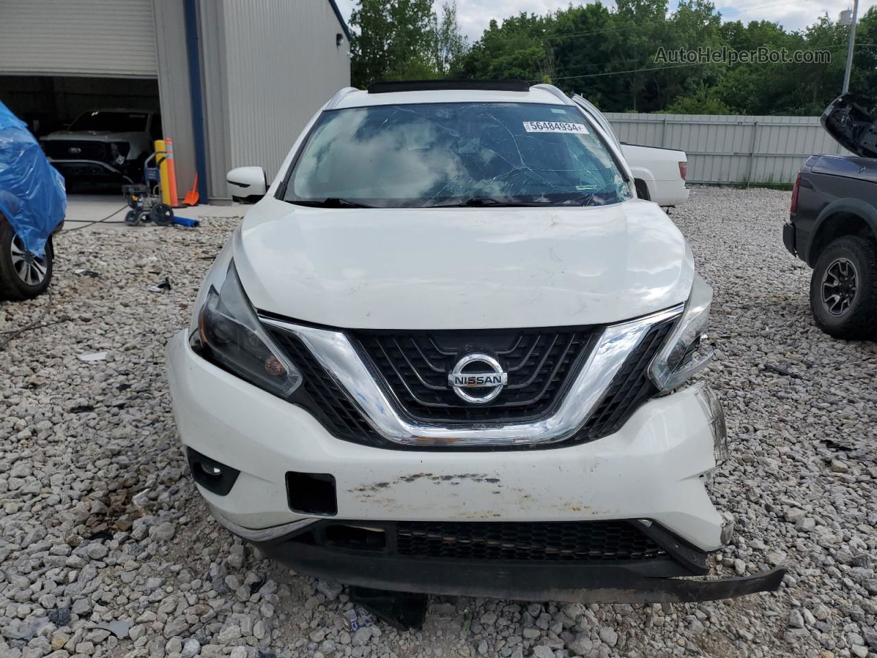 2018 Nissan Murano S White vin: 5N1AZ2MH3JN141750