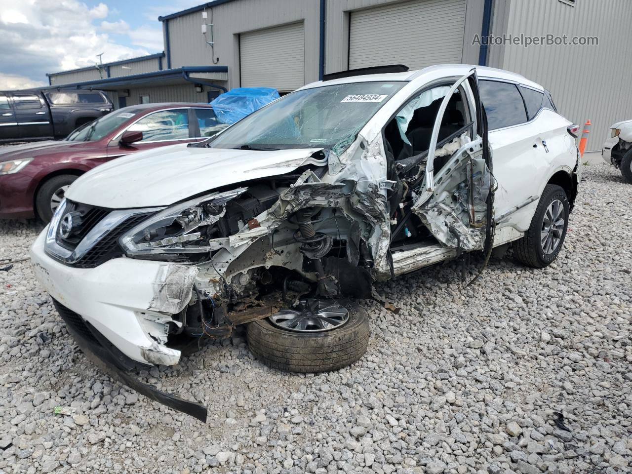 2018 Nissan Murano S White vin: 5N1AZ2MH3JN141750