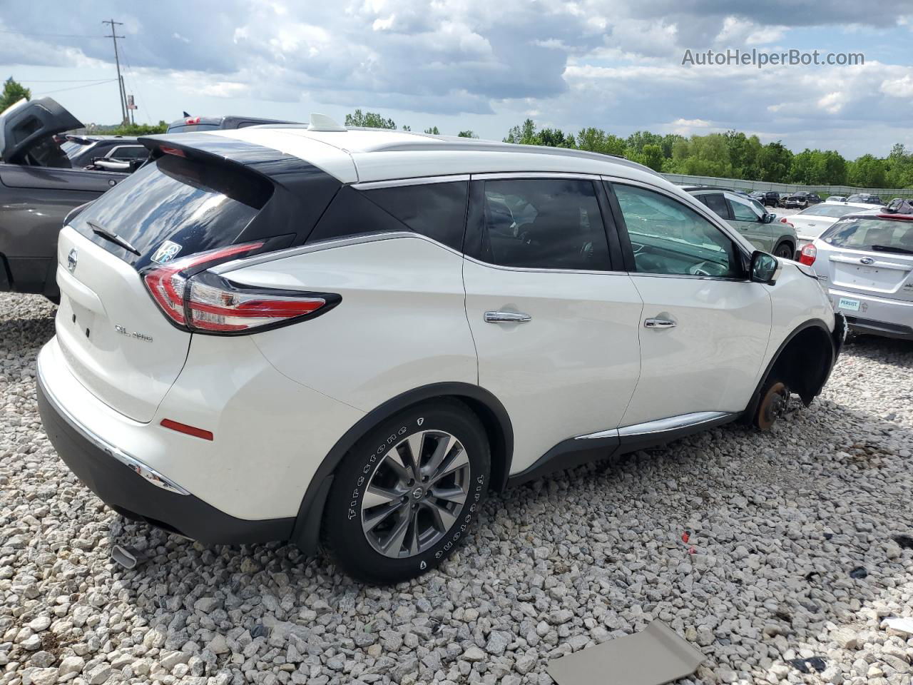 2018 Nissan Murano S White vin: 5N1AZ2MH3JN141750