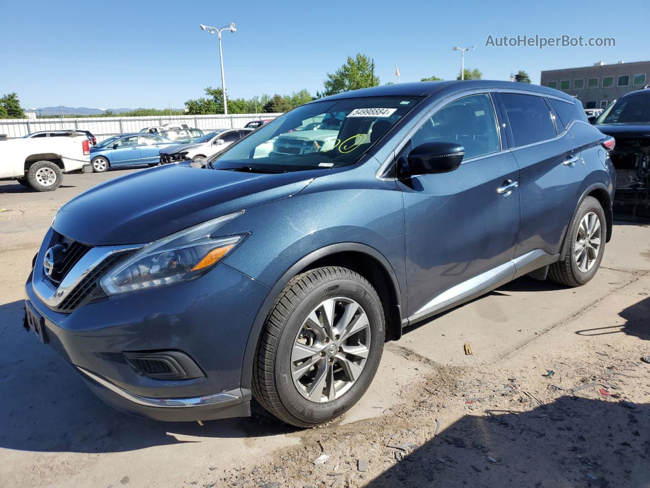 2018 Nissan Murano S Blue vin: 5N1AZ2MH3JN150058