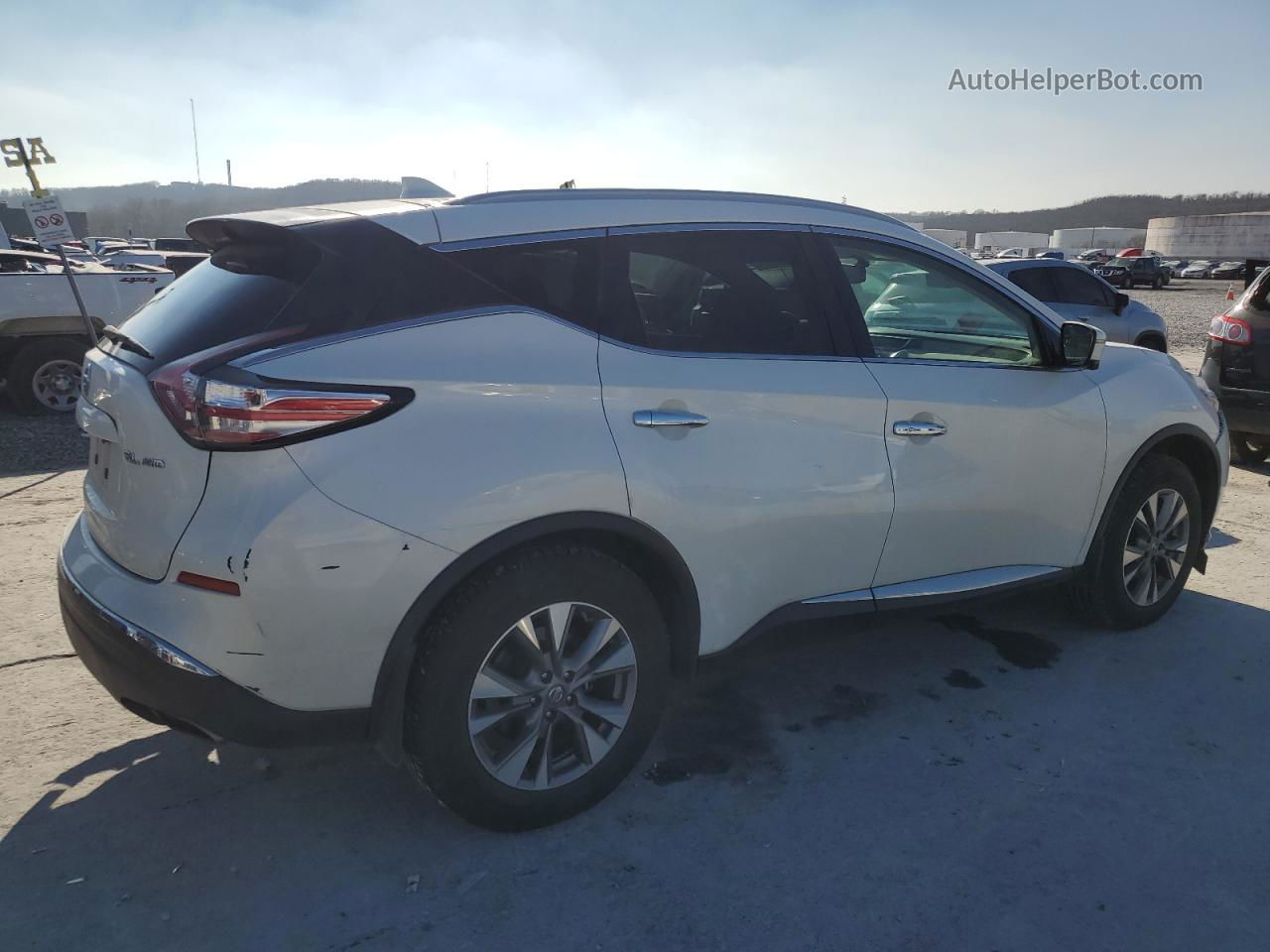 2018 Nissan Murano S White vin: 5N1AZ2MH3JN164400