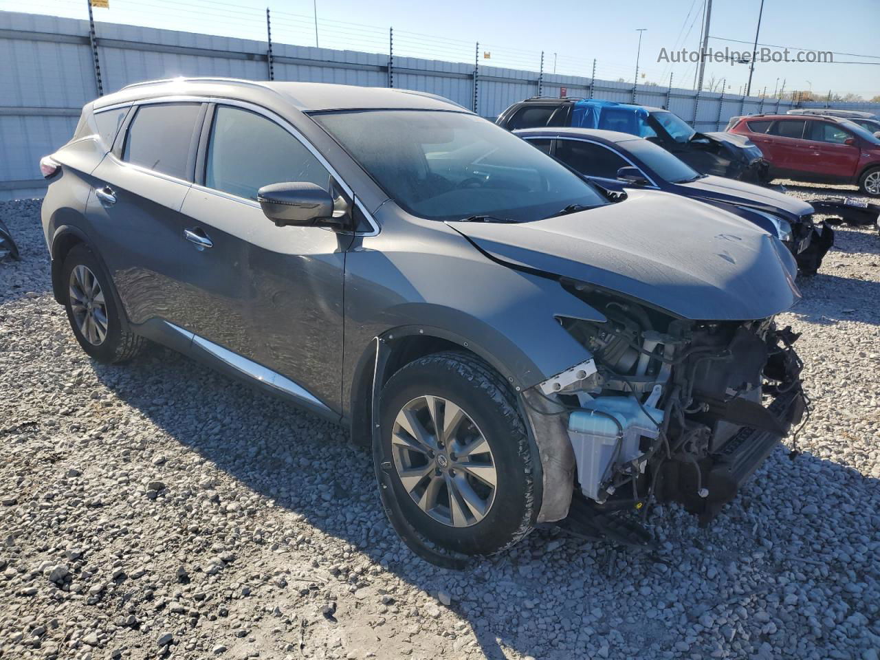 2018 Nissan Murano S Gray vin: 5N1AZ2MH3JN176546