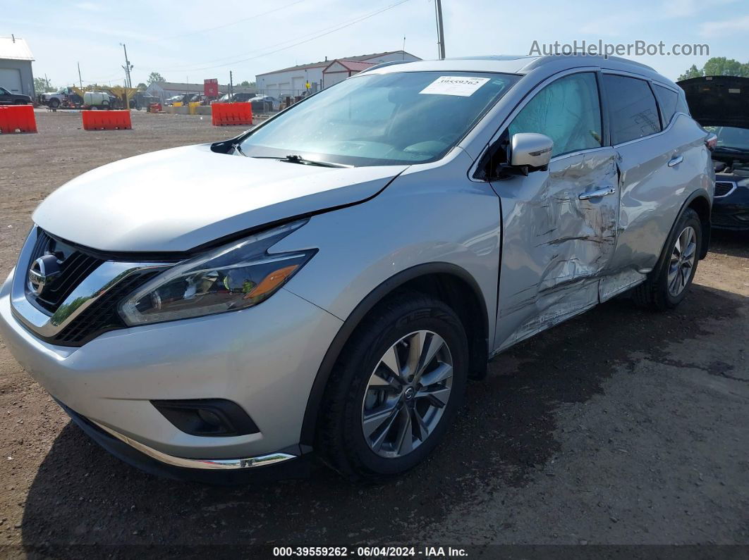 2018 Nissan Murano Sl Silver vin: 5N1AZ2MH3JN187062