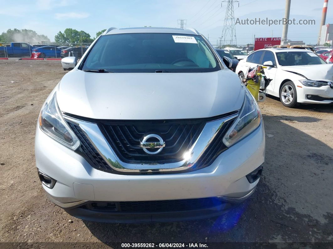 2018 Nissan Murano Sl Silver vin: 5N1AZ2MH3JN187062