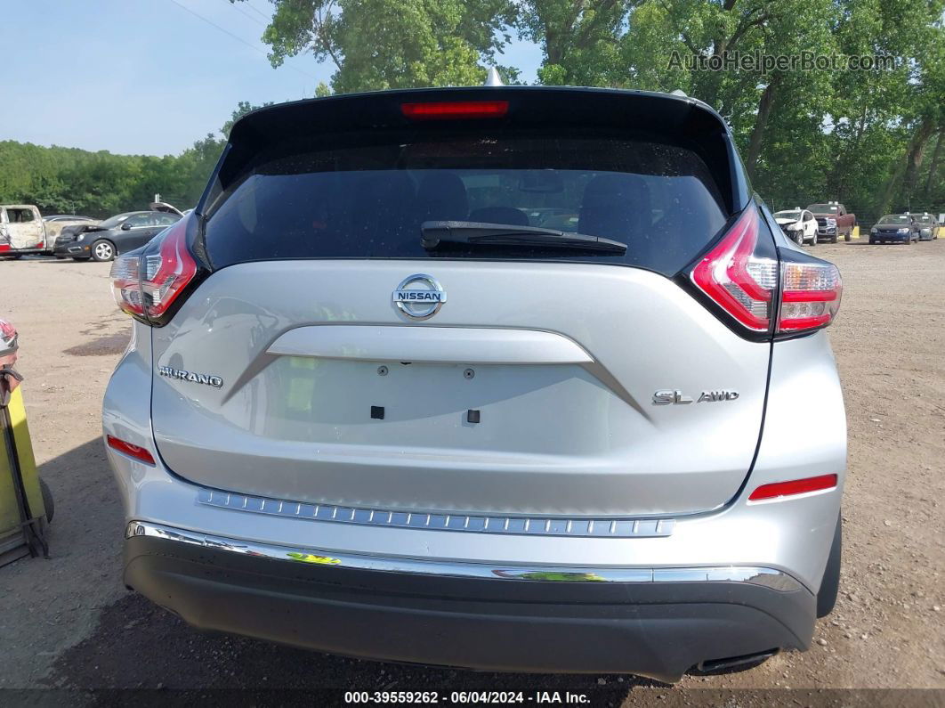 2018 Nissan Murano Sl Silver vin: 5N1AZ2MH3JN187062