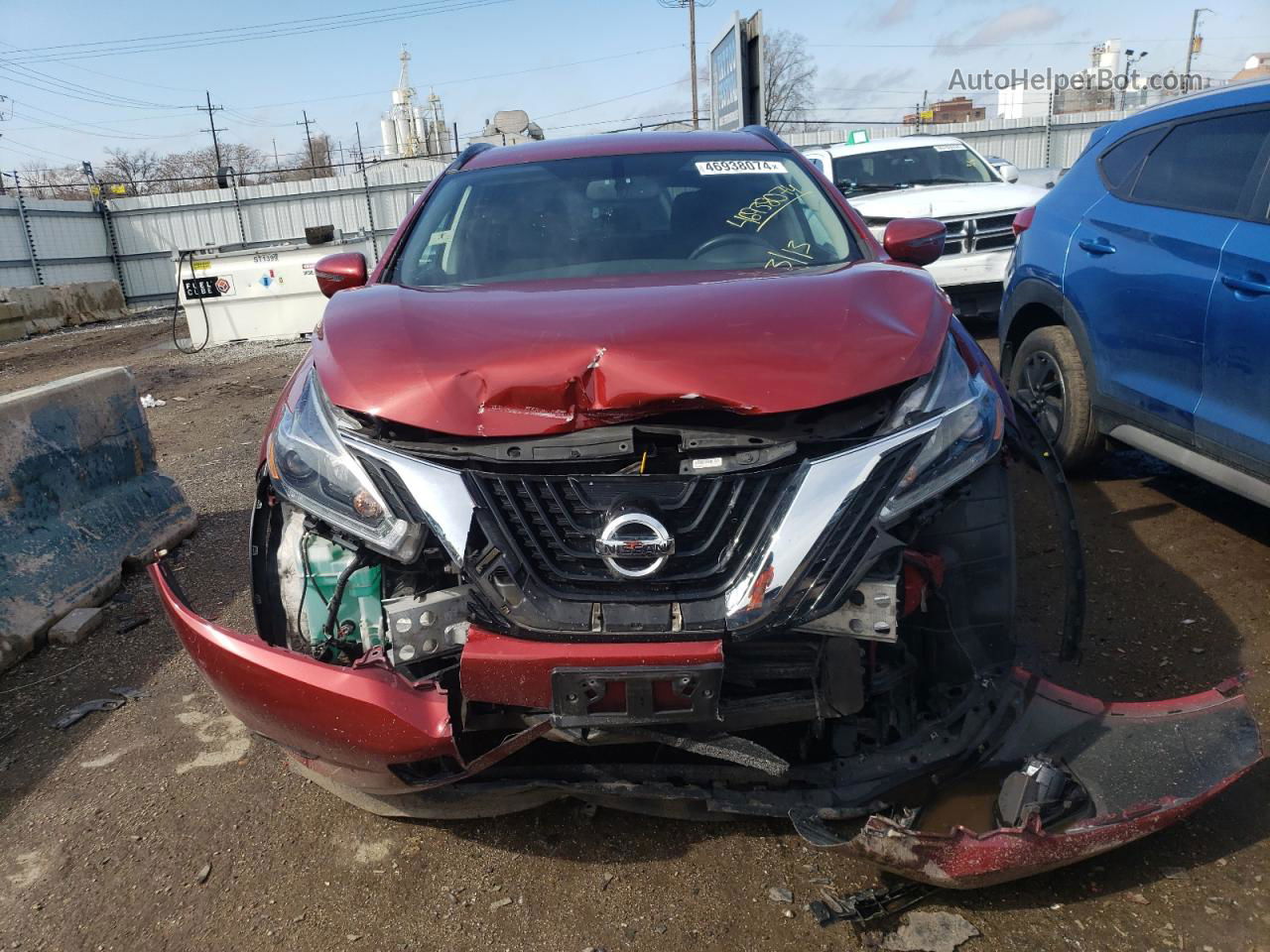 2018 Nissan Murano S Красный vin: 5N1AZ2MH3JN199843