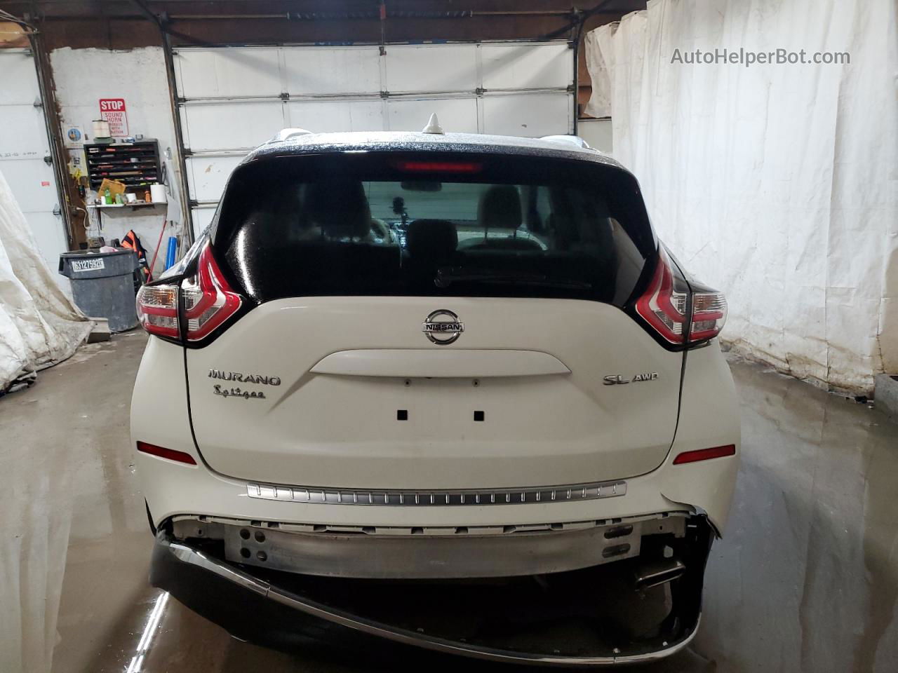 2017 Nissan Murano S White vin: 5N1AZ2MH4HN154355