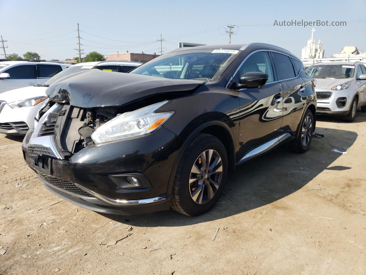 2017 Nissan Murano S Black vin: 5N1AZ2MH4HN198498