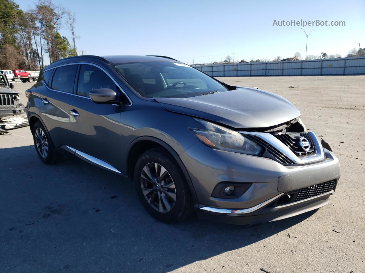 2018 Nissan Murano S Gray vin: 5N1AZ2MH4JN133253