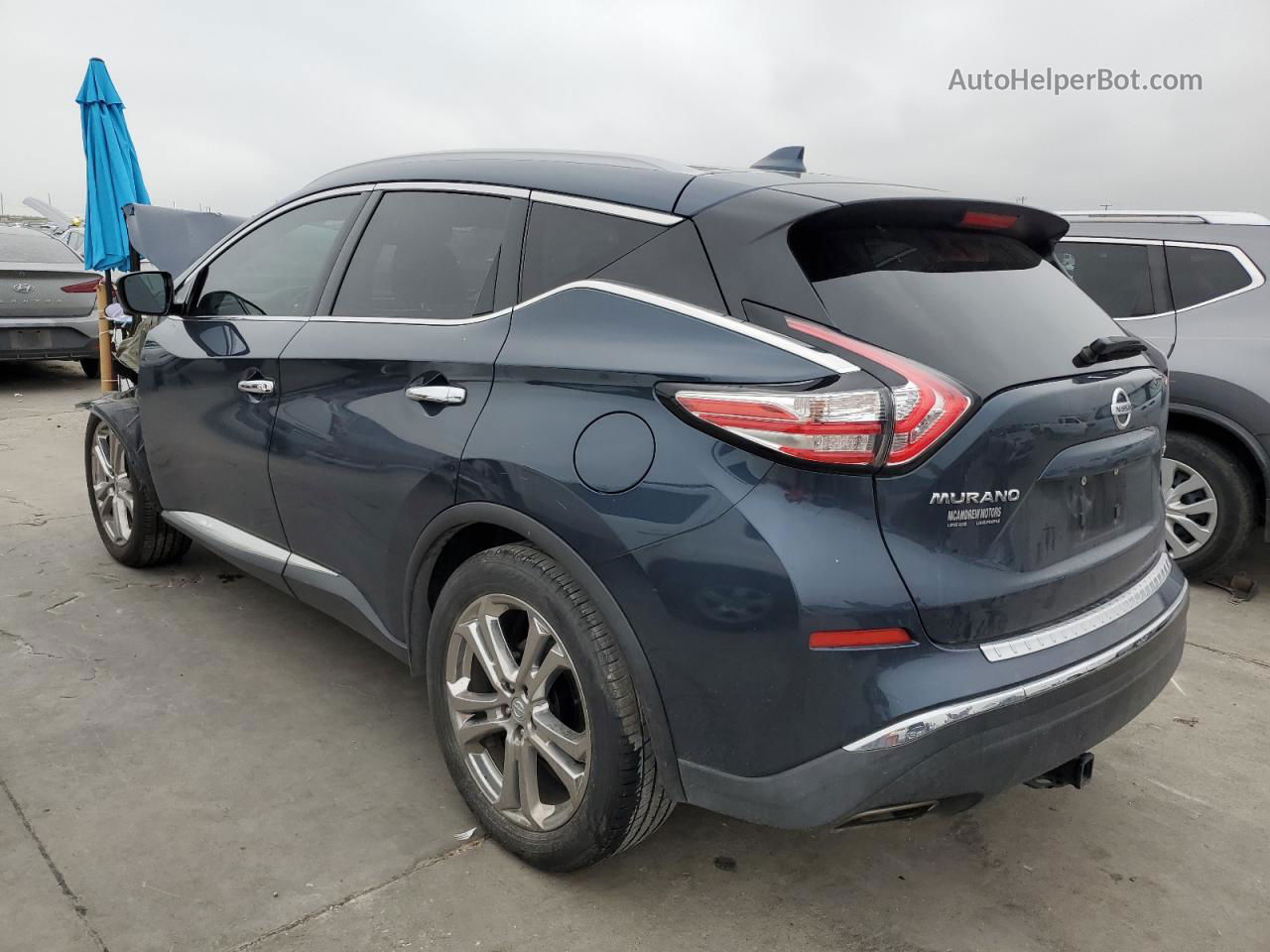 2018 Nissan Murano S Синий vin: 5N1AZ2MH4JN143507