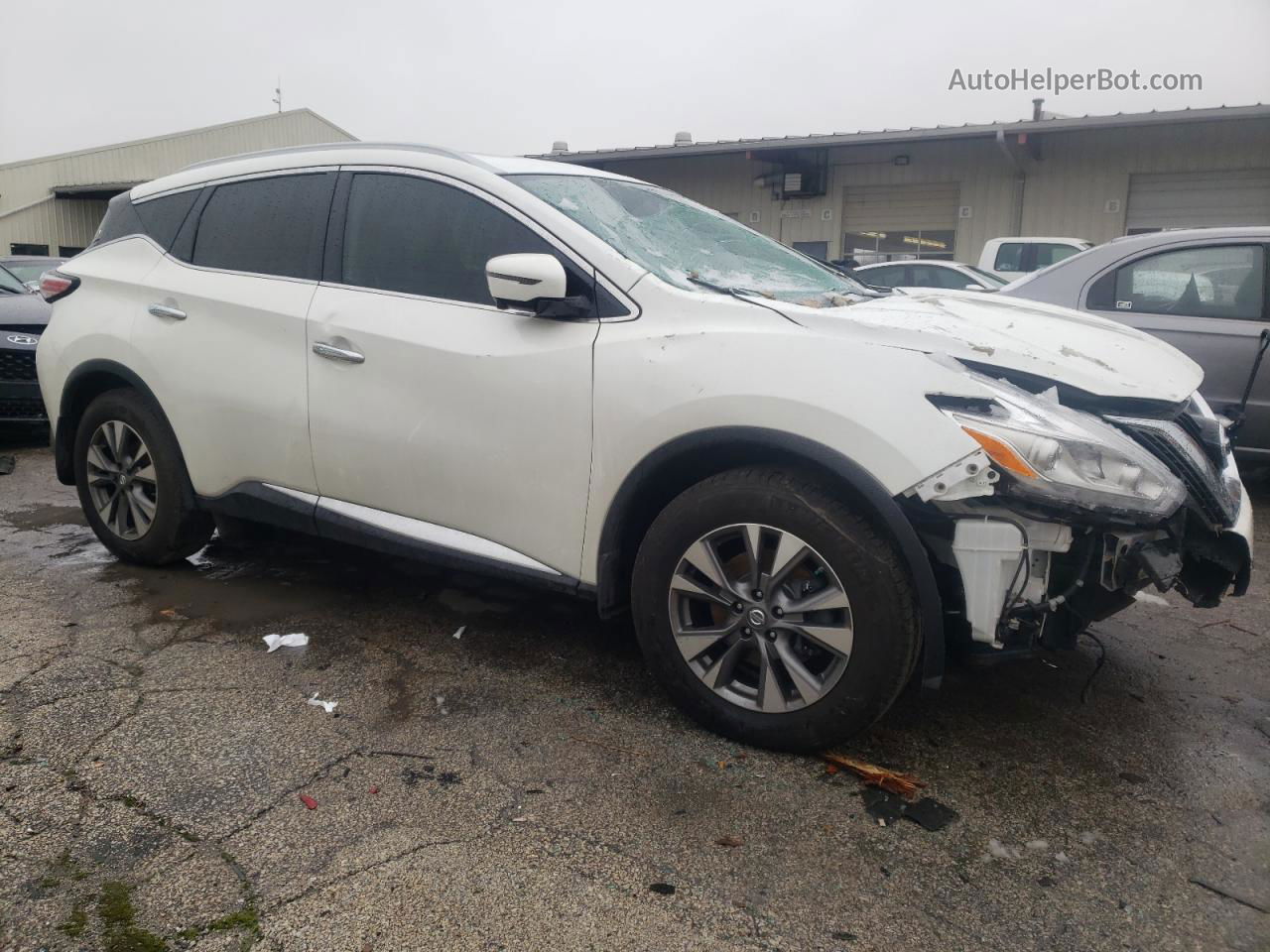 2017 Nissan Murano S White vin: 5N1AZ2MH5HN165722