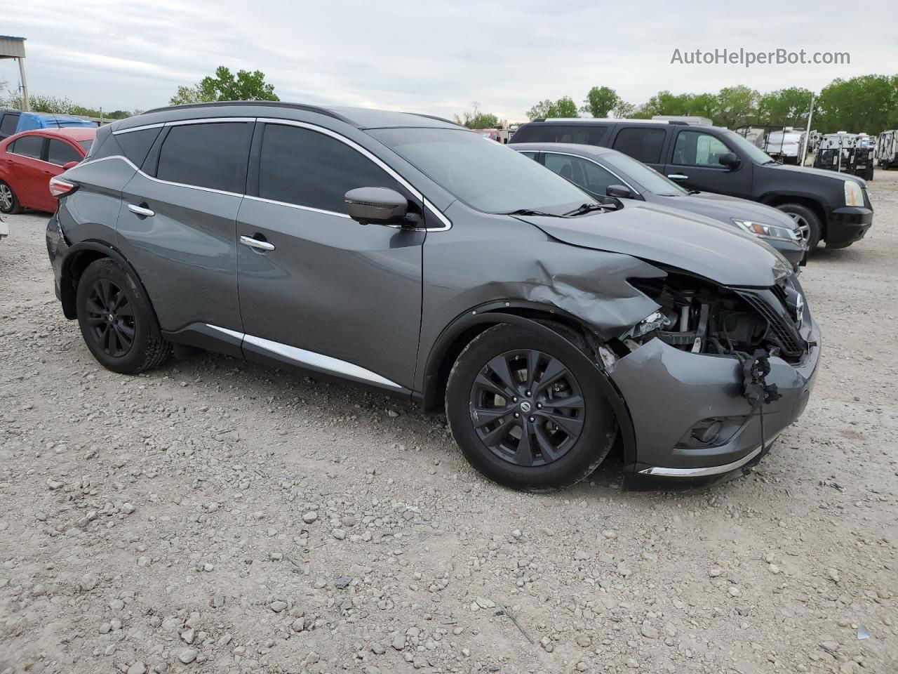 2017 Nissan Murano S Серый vin: 5N1AZ2MH5HN190555