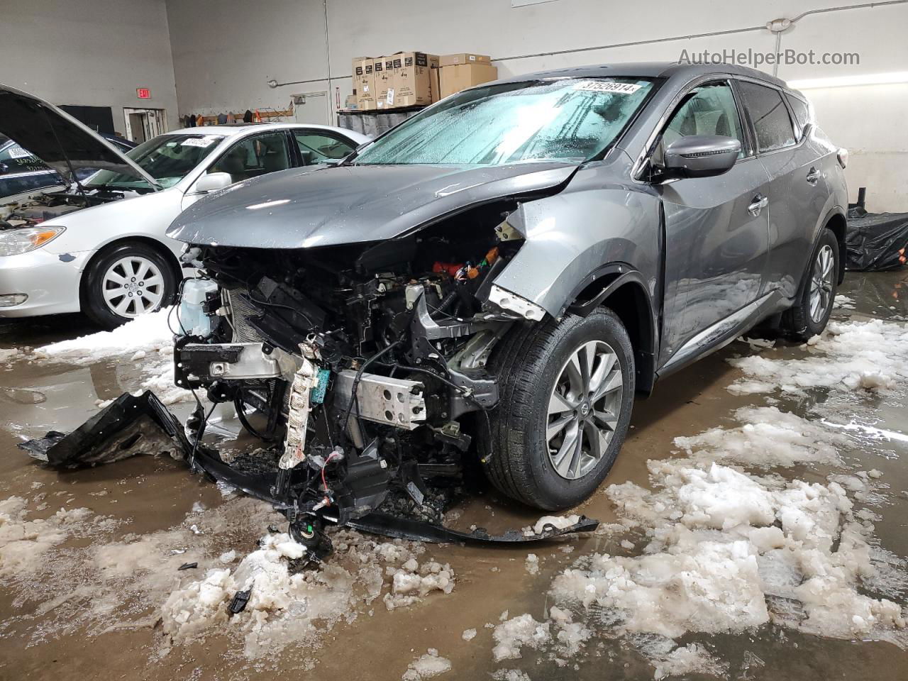 2018 Nissan Murano S Gray vin: 5N1AZ2MH5JN189993