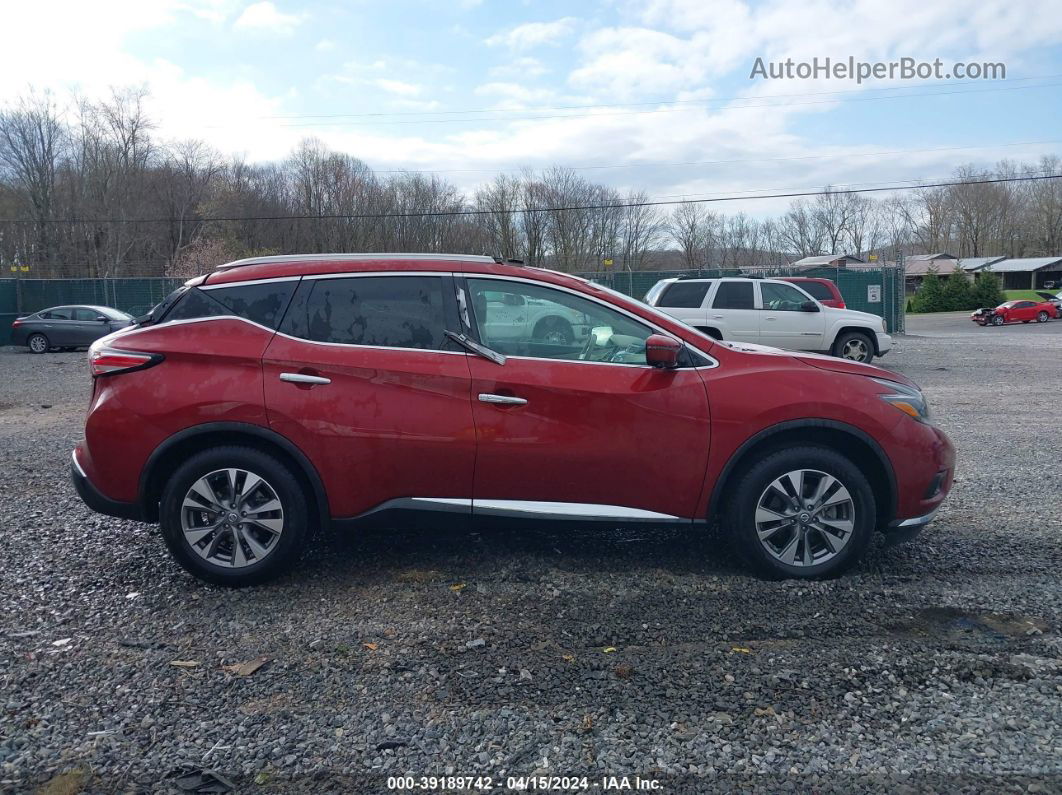 2018 Nissan Murano Sl Maroon vin: 5N1AZ2MH5JN192229