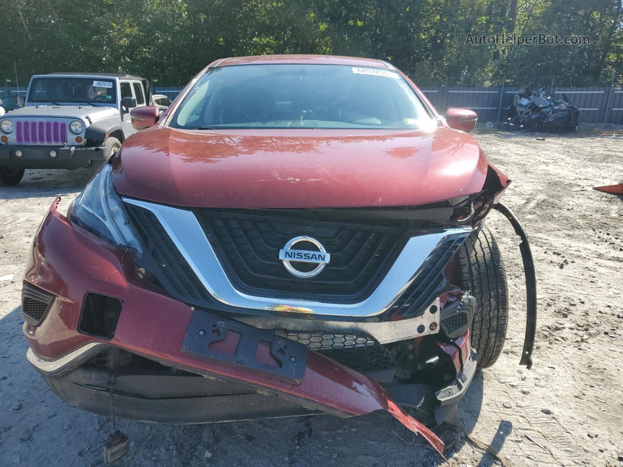 2018 Nissan Murano S Red vin: 5N1AZ2MH5JN201222