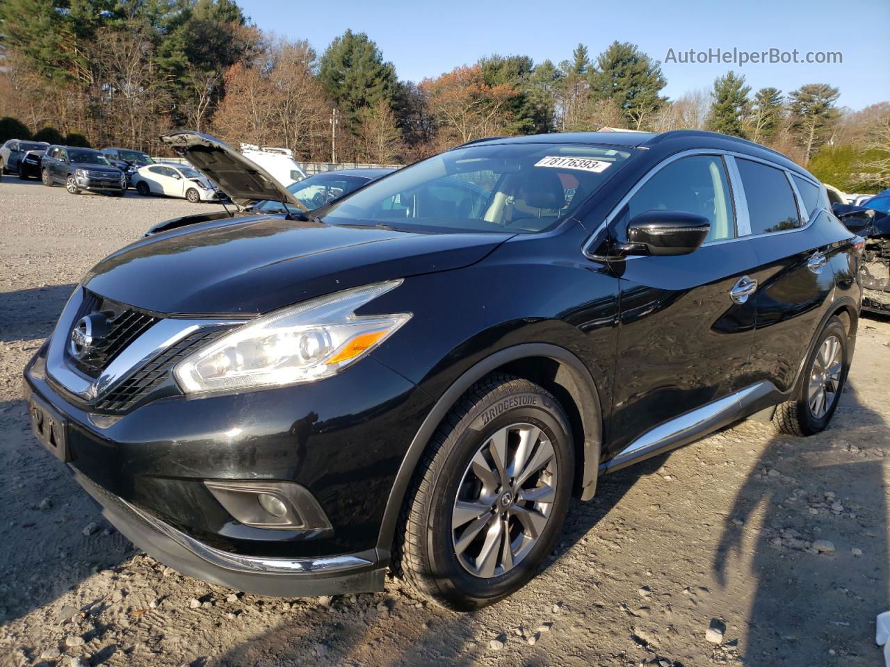 2017 Nissan Murano S Black vin: 5N1AZ2MH6HN113791