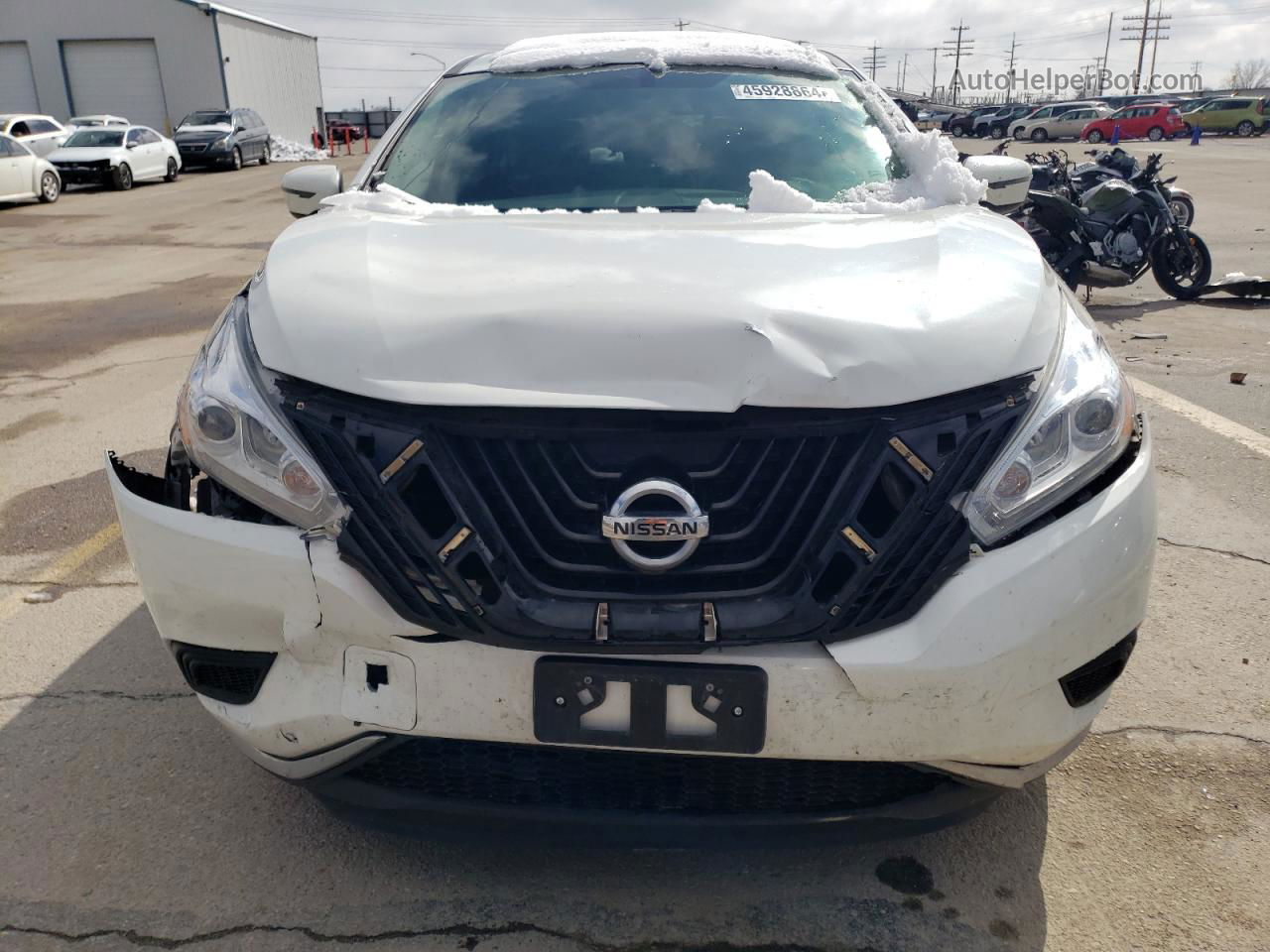 2017 Nissan Murano S White vin: 5N1AZ2MH6HN135760