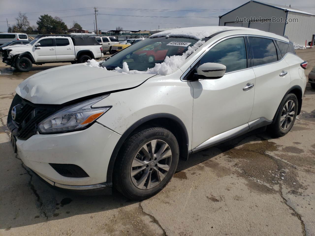 2017 Nissan Murano S White vin: 5N1AZ2MH6HN135760