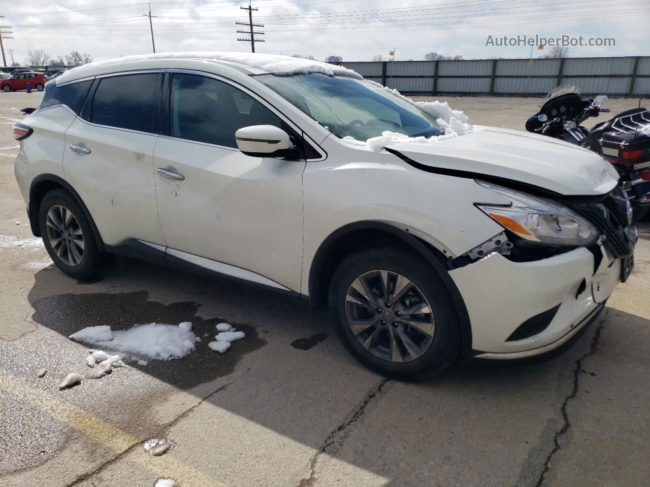 2017 Nissan Murano S White vin: 5N1AZ2MH6HN135760