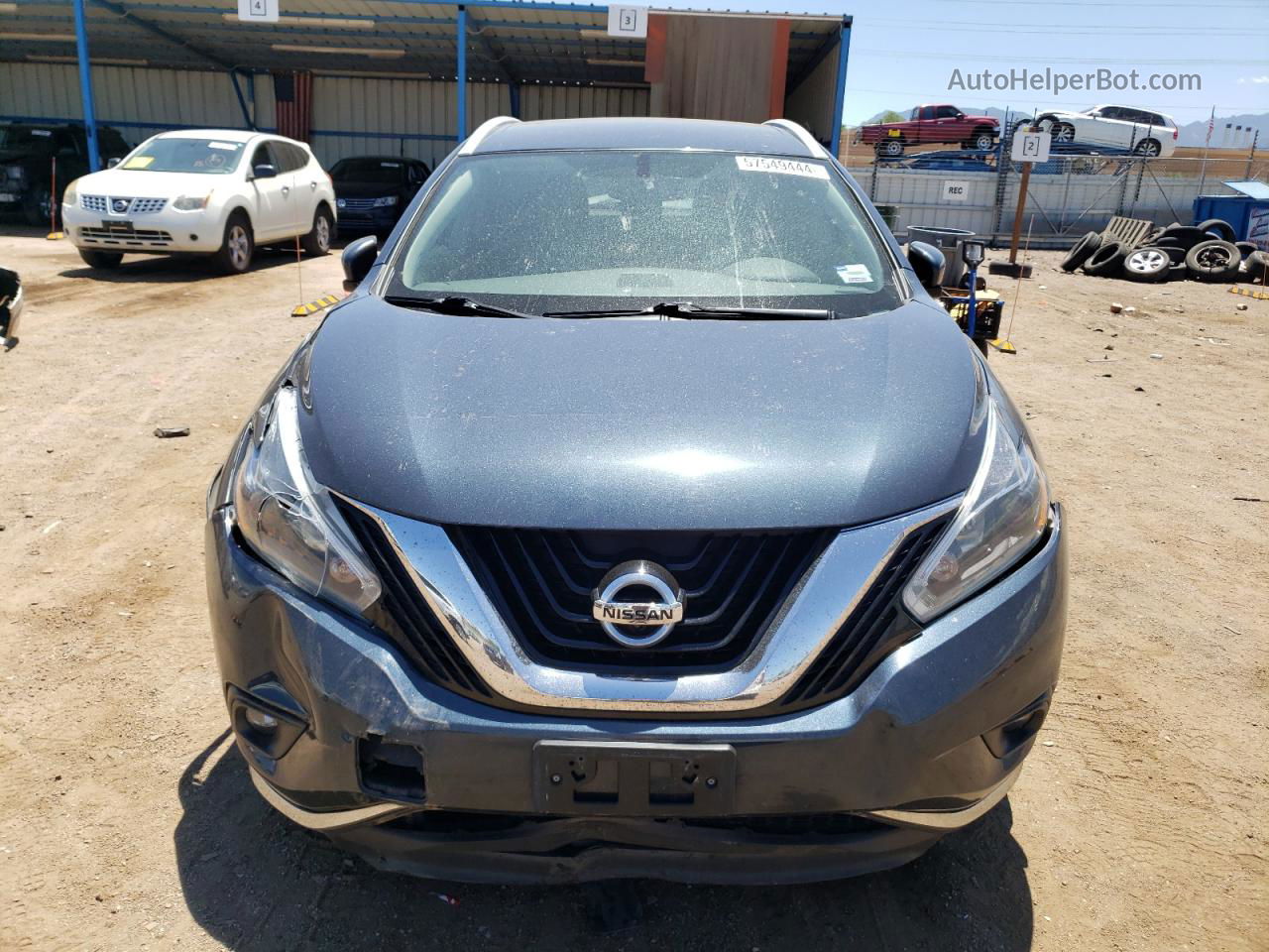 2018 Nissan Murano S Синий vin: 5N1AZ2MH6JN113795