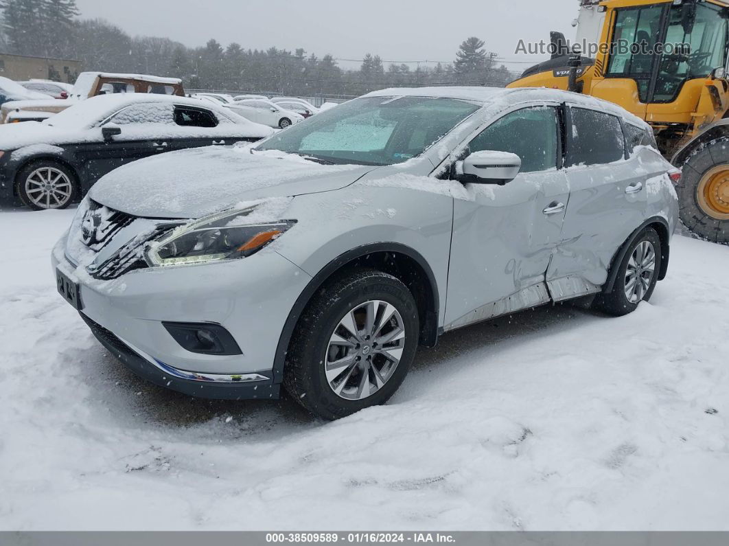 2018 Nissan Murano Sl Silver vin: 5N1AZ2MH6JN116745