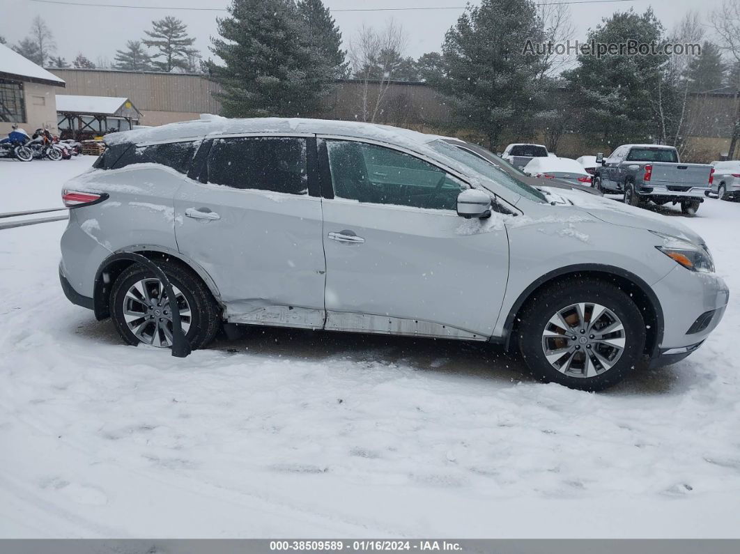 2018 Nissan Murano Sl Silver vin: 5N1AZ2MH6JN116745