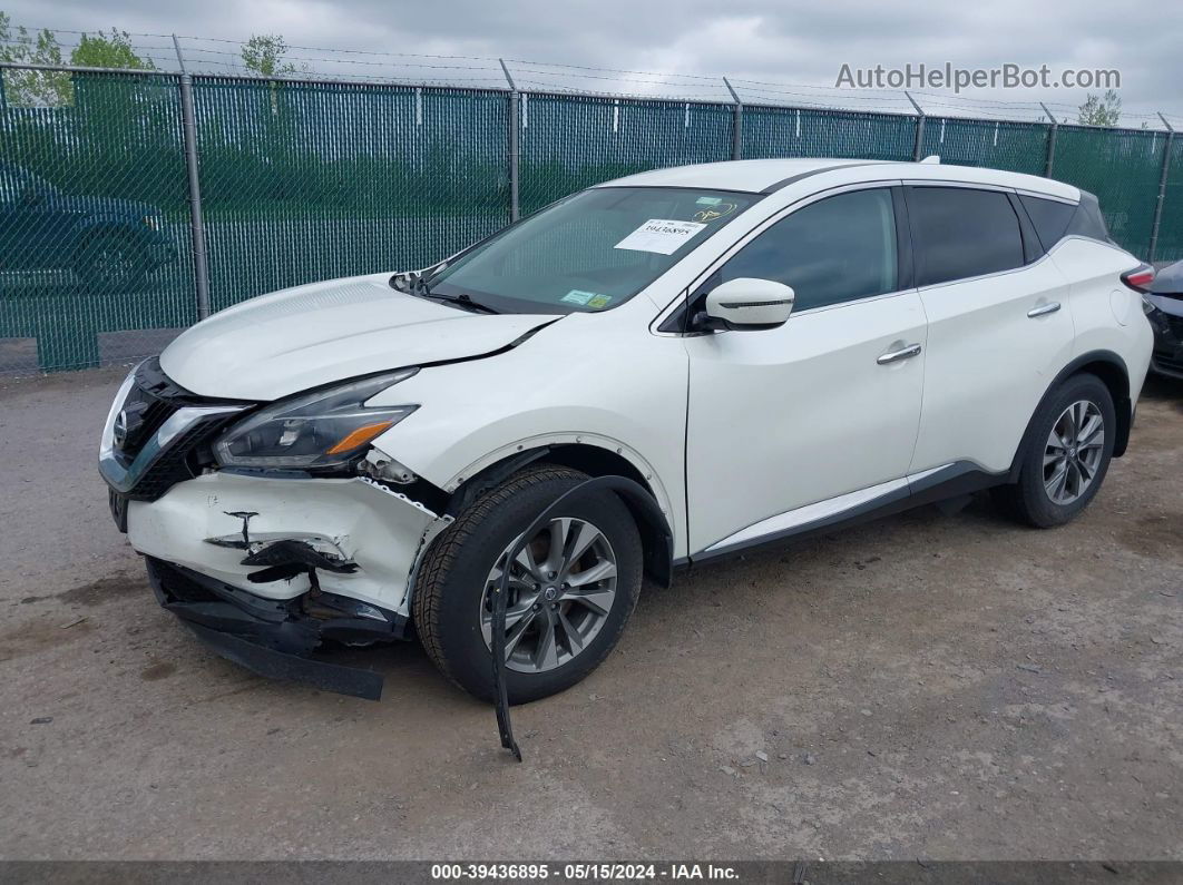 2018 Nissan Murano S White vin: 5N1AZ2MH6JN120763