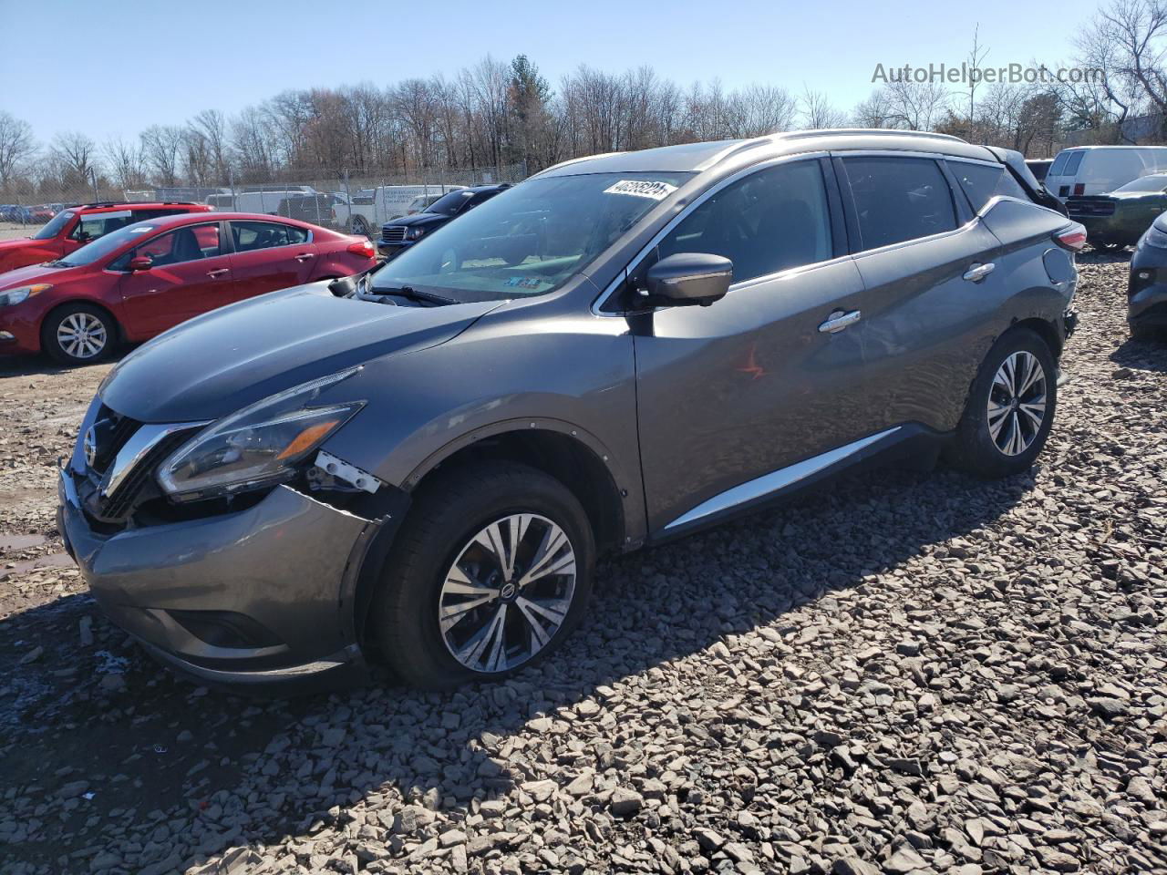 2018 Nissan Murano S Gray vin: 5N1AZ2MH6JN125932