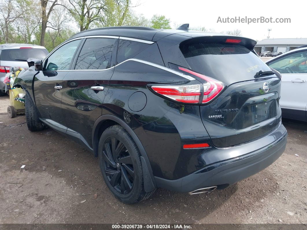 2018 Nissan Murano Sl Black vin: 5N1AZ2MH6JN143170