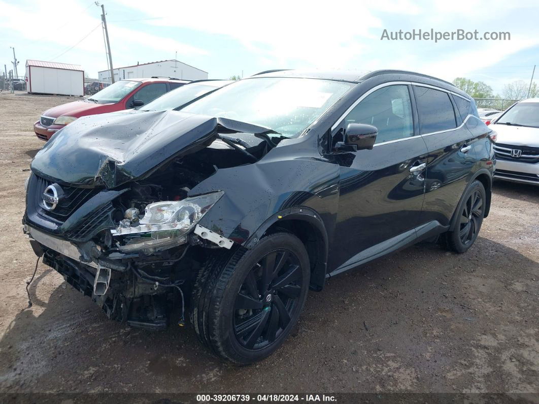 2018 Nissan Murano Sl Black vin: 5N1AZ2MH6JN143170