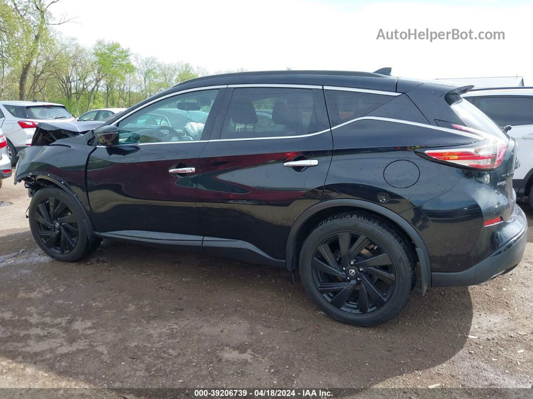 2018 Nissan Murano Sl Black vin: 5N1AZ2MH6JN143170