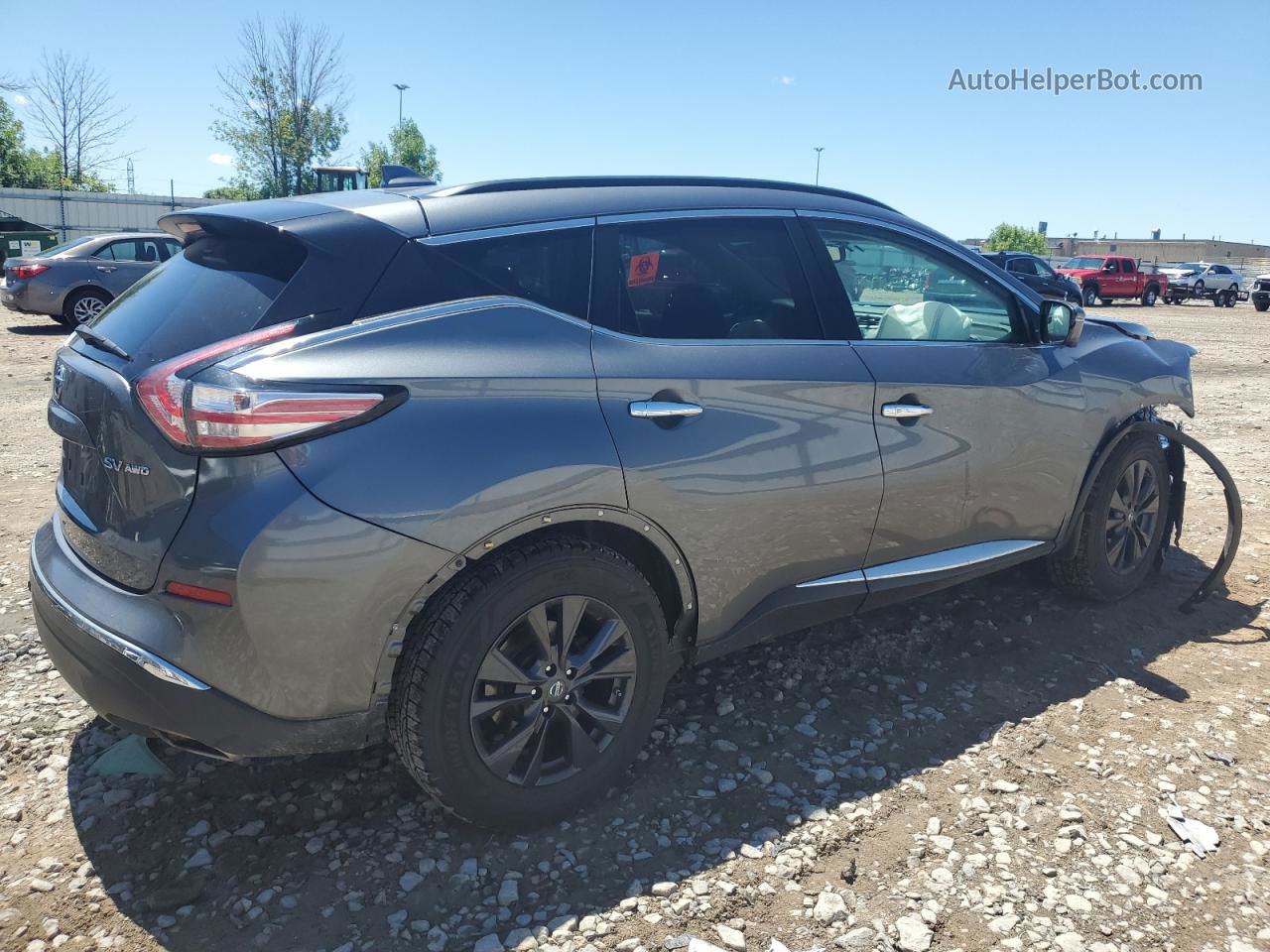 2018 Nissan Murano S Серый vin: 5N1AZ2MH6JN153147