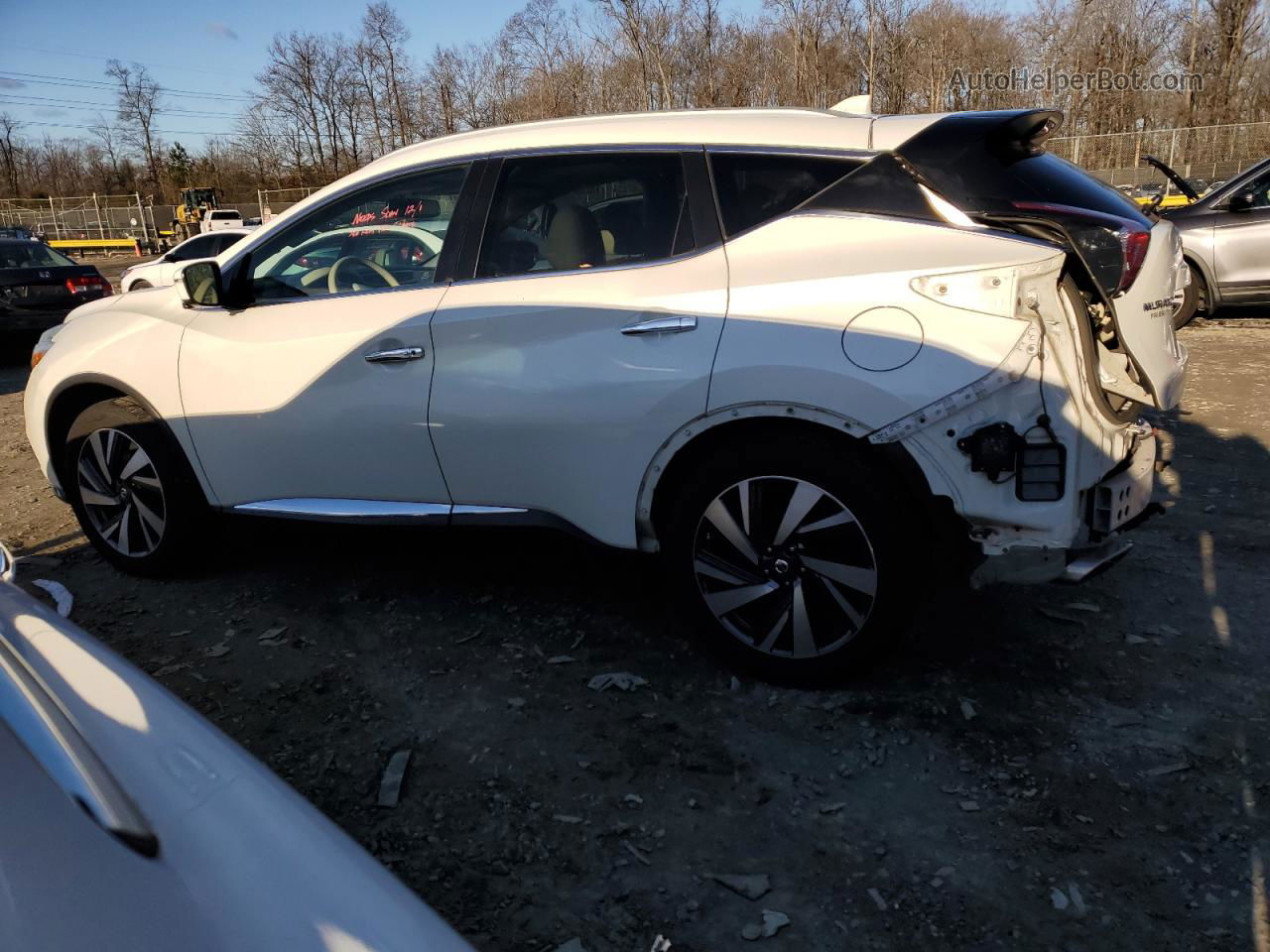 2018 Nissan Murano S White vin: 5N1AZ2MH6JN179005