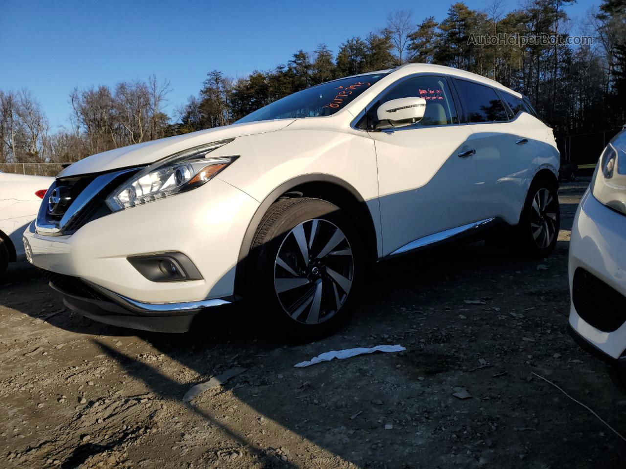 2018 Nissan Murano S White vin: 5N1AZ2MH6JN179005