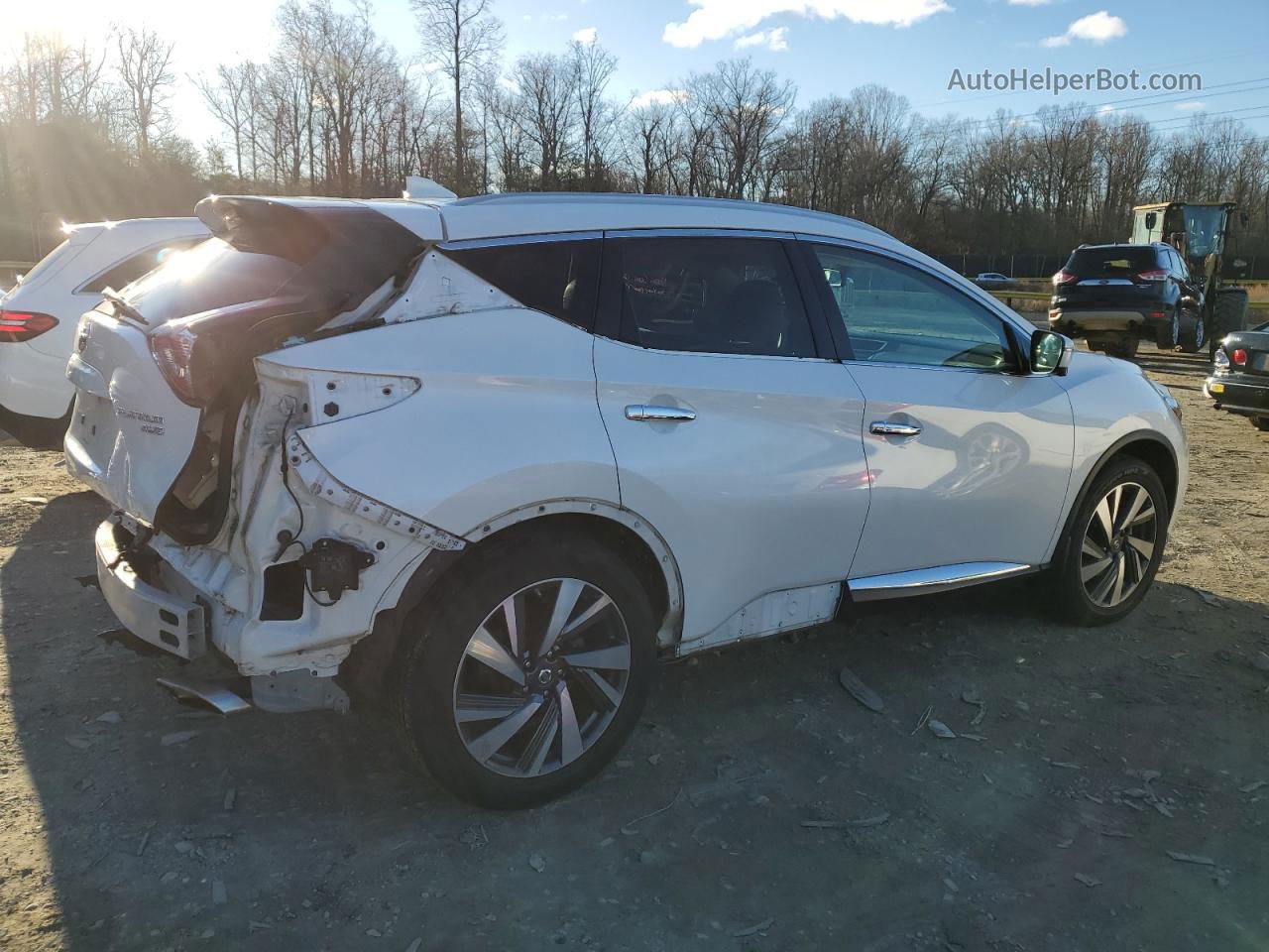 2018 Nissan Murano S White vin: 5N1AZ2MH6JN179005