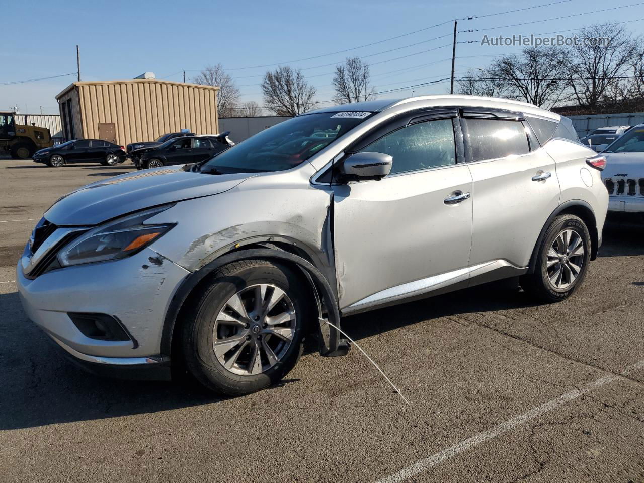 2018 Nissan Murano S Silver vin: 5N1AZ2MH6JN184415