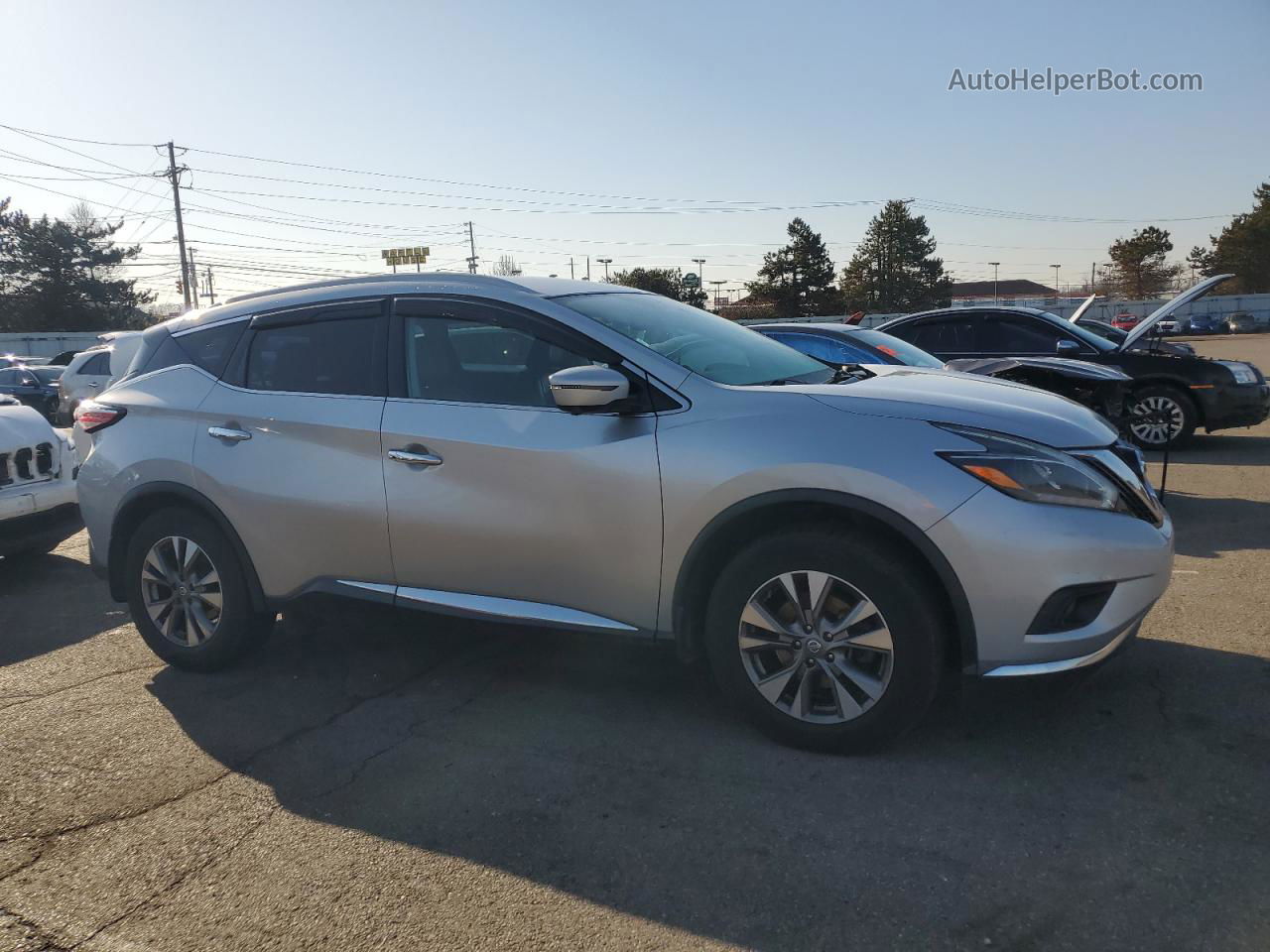 2018 Nissan Murano S Silver vin: 5N1AZ2MH6JN184415