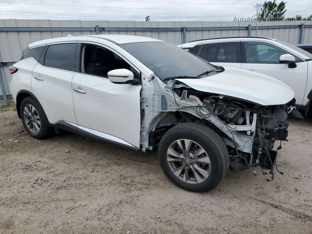 2018 Nissan Murano S White vin: 5N1AZ2MH6JN192983