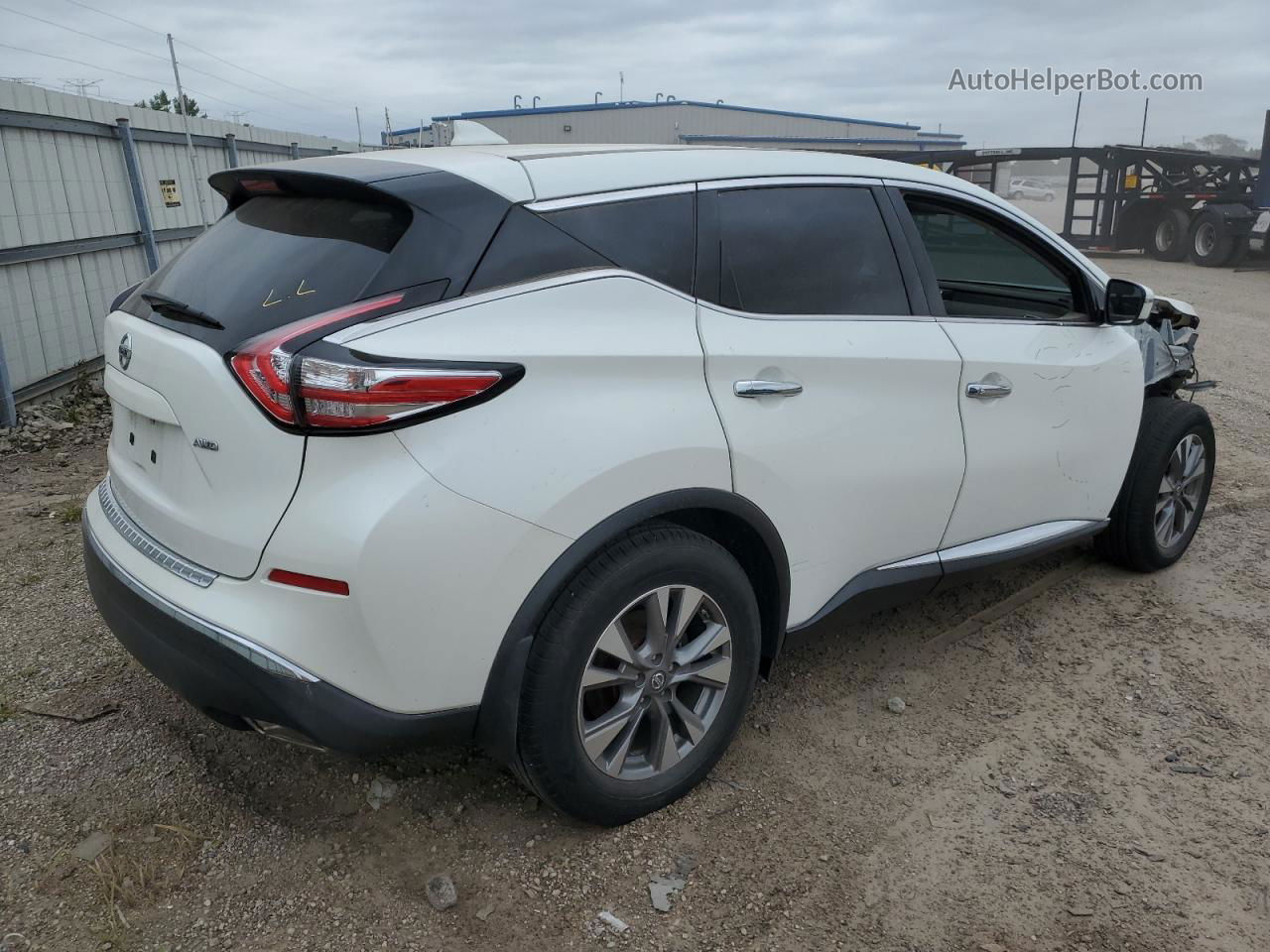 2018 Nissan Murano S White vin: 5N1AZ2MH6JN192983