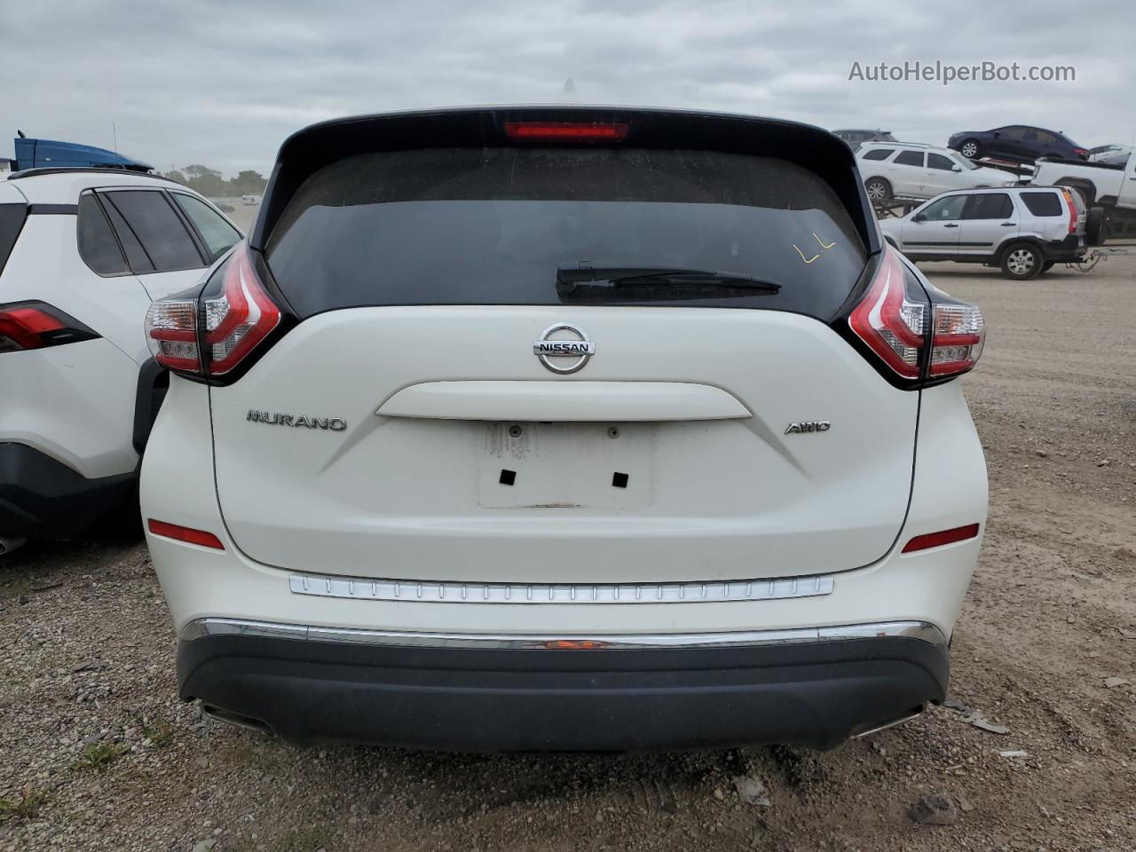 2018 Nissan Murano S White vin: 5N1AZ2MH6JN192983