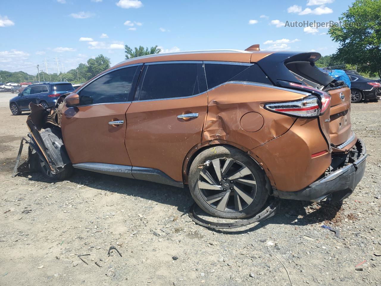 2017 Nissan Murano S Orange vin: 5N1AZ2MH7HN167973